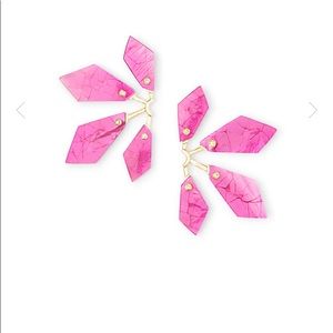 Malika Gold Statement Earrings In Azalea Illusion